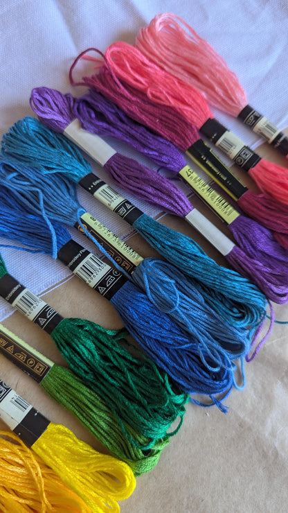 Rainbow Embroidery Thread Set 15pk