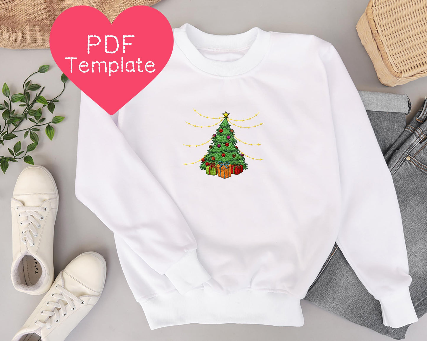 Christmas Tree Embroidery Pattern