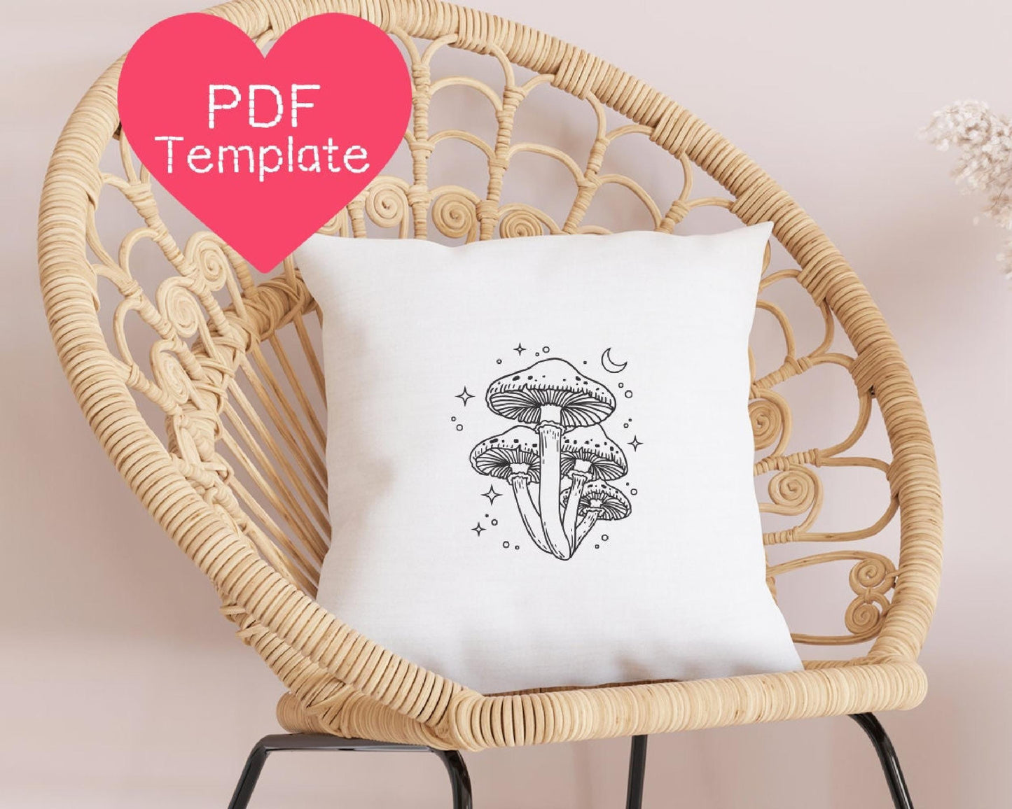 Forest Mushrooms Embroidery Pattern