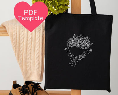 Wildflower Bouquet Embroidery Pattern