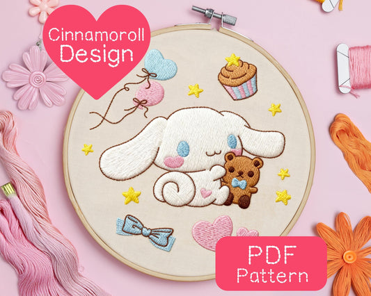 Cinnamoroll Embroidery Pattern