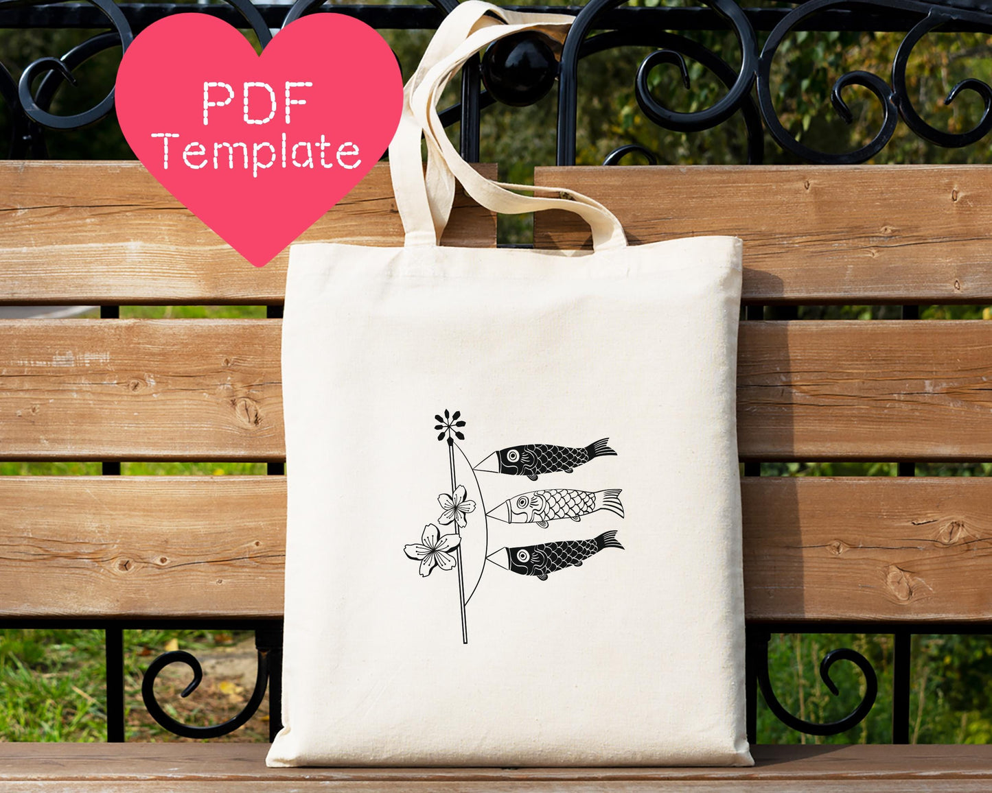 Japanese Koinobori Embroidery Pattern (3-8" Hoop Size)