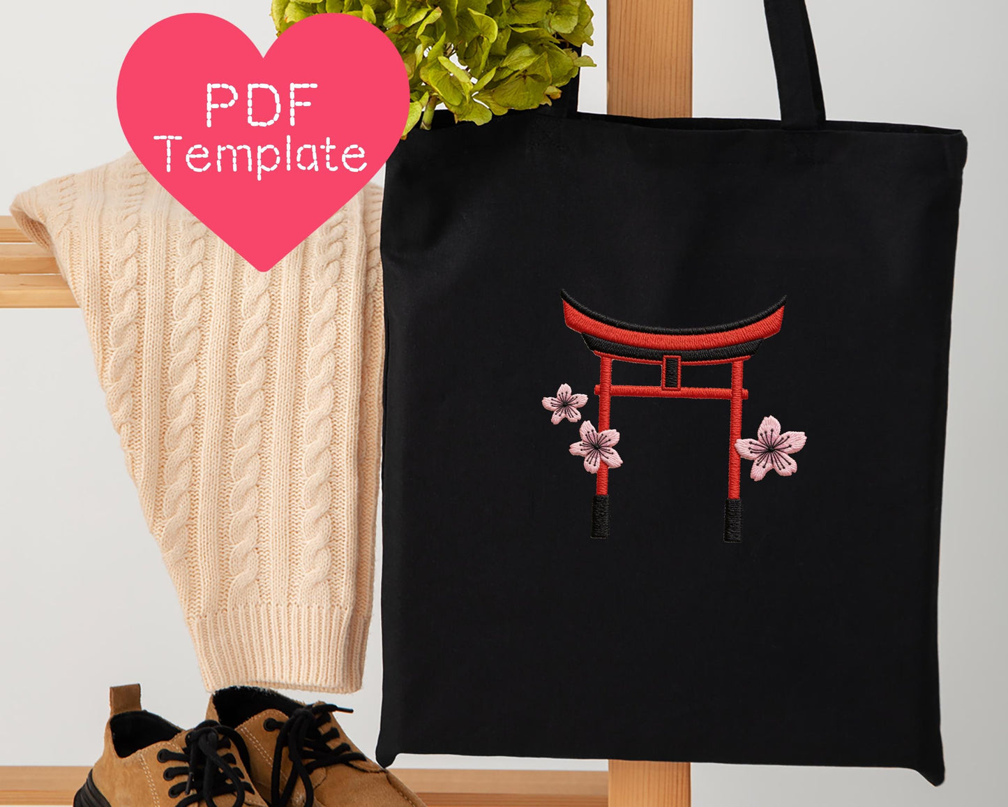 Torii Gate Embroidery Pattern