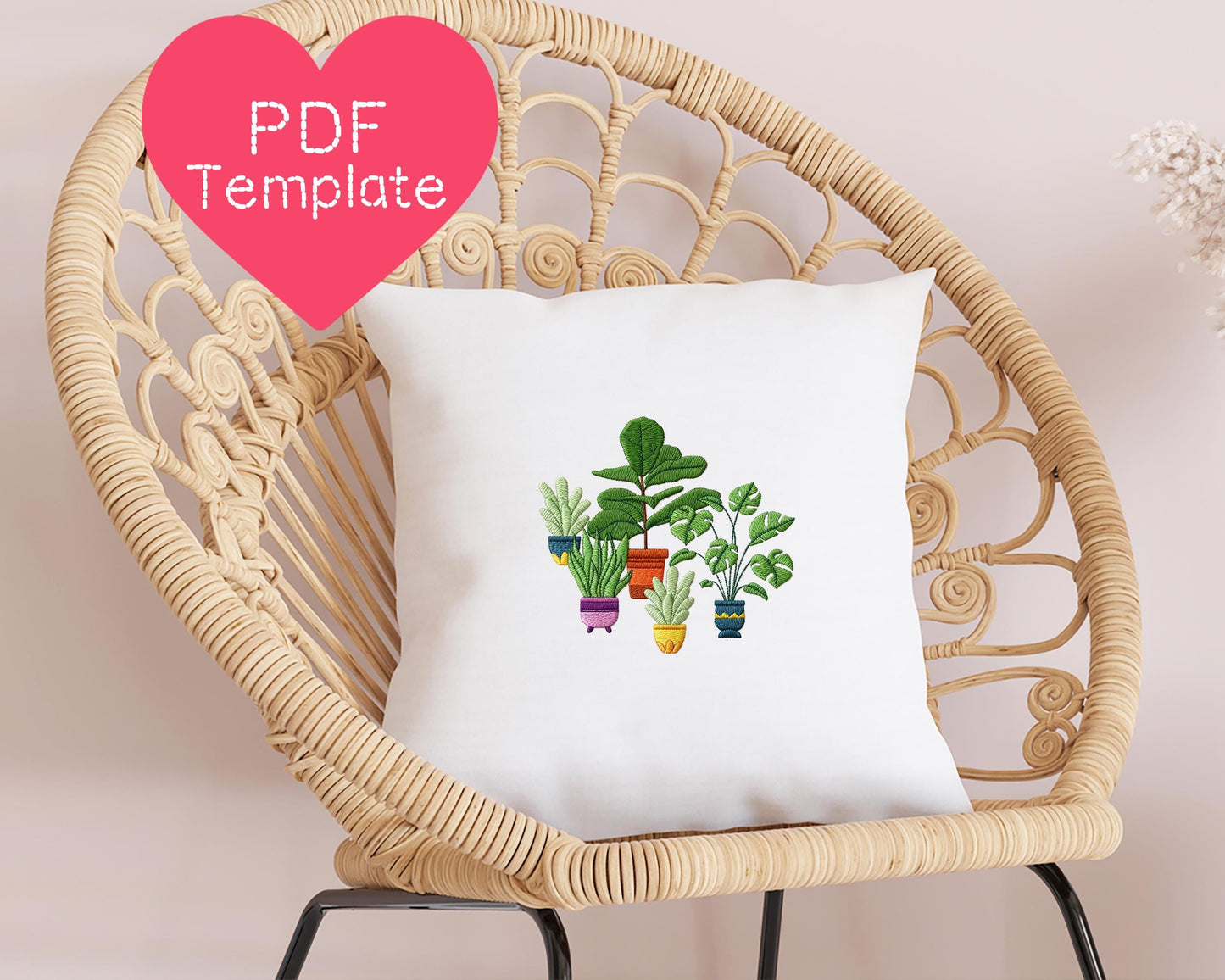 House Plants Embroidery Pattern