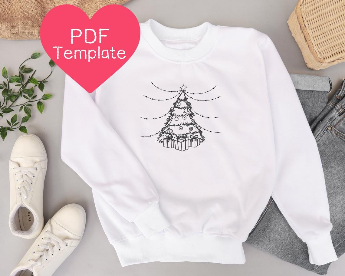 Christmas Tree Embroidery Pattern