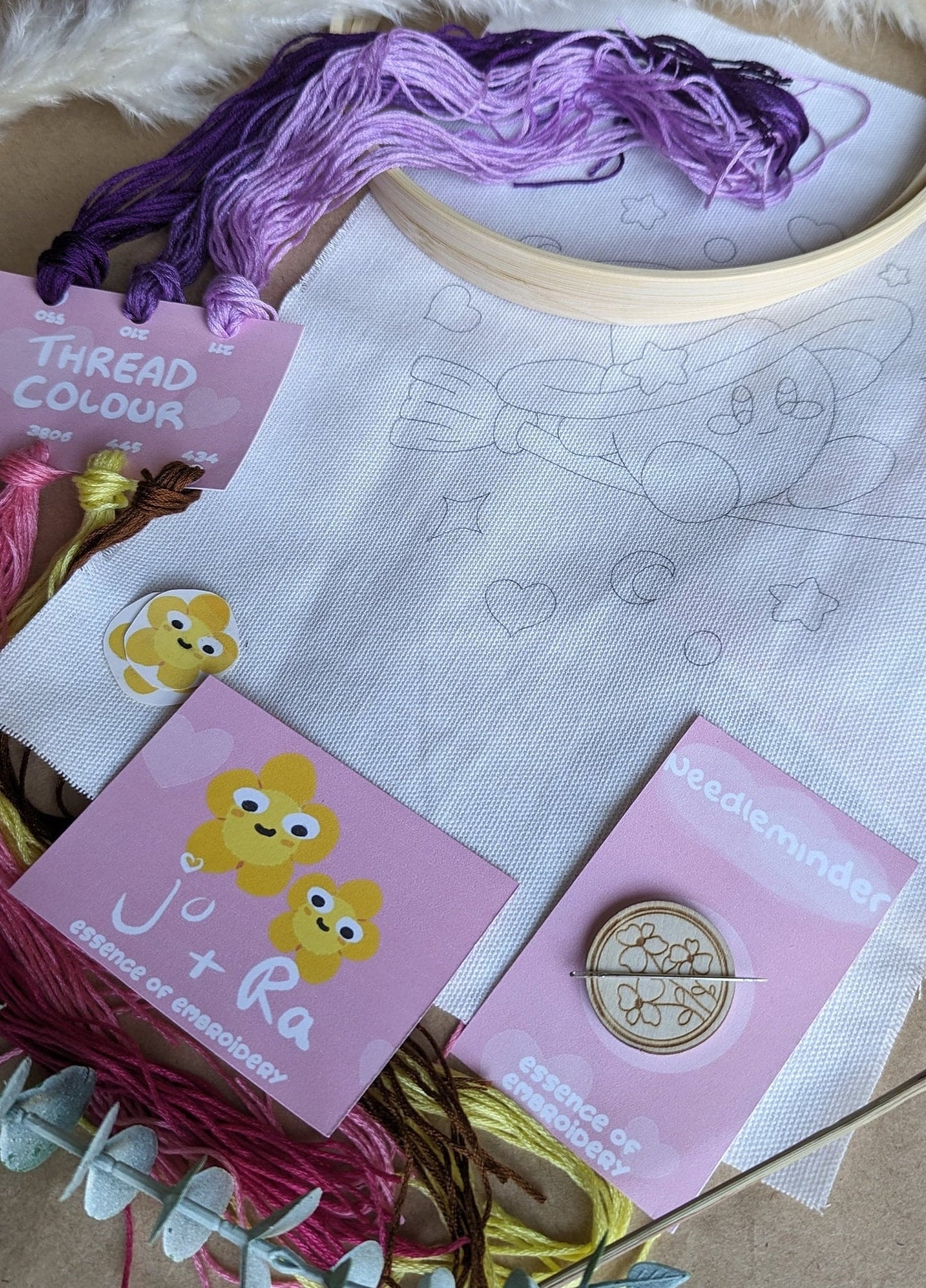 Wizard Kirby Hand Embroidery - Complete Starter Kit 7"