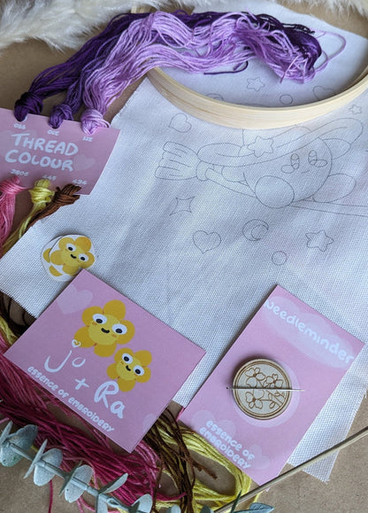 Wizard Kirby Hand Embroidery - Complete Starter Kit 7"