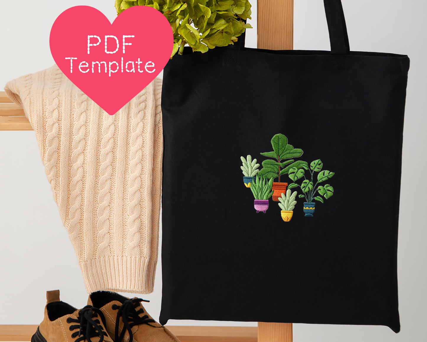 House Plants Embroidery Pattern