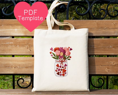 Jar of Hearts Embroidery Pattern