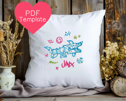 Arcane Jinx League of Legends Embroidery Pattern
