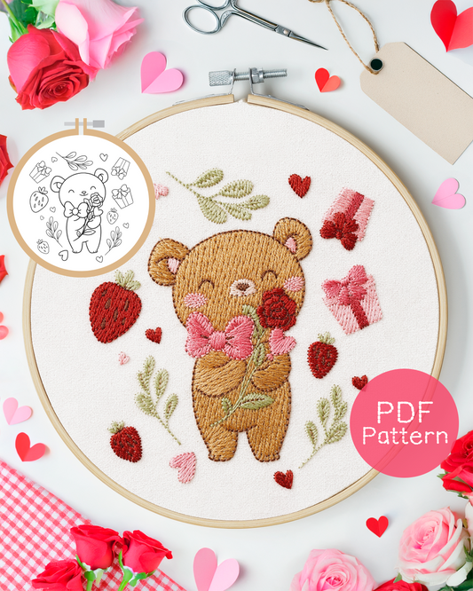 Teddybear Embroidery Pattern