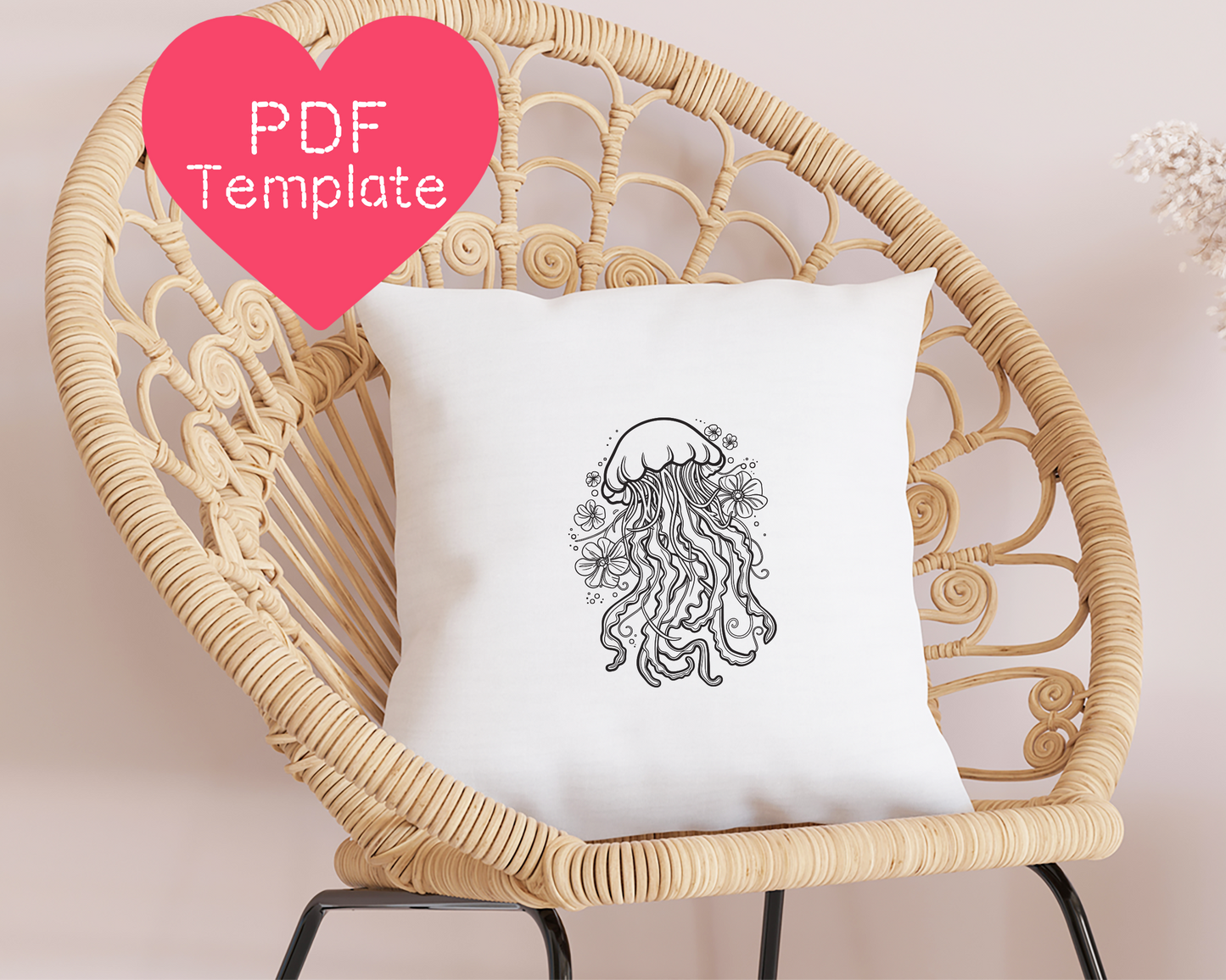 Stickmuster Qualle