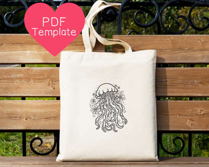 Stickmuster Qualle