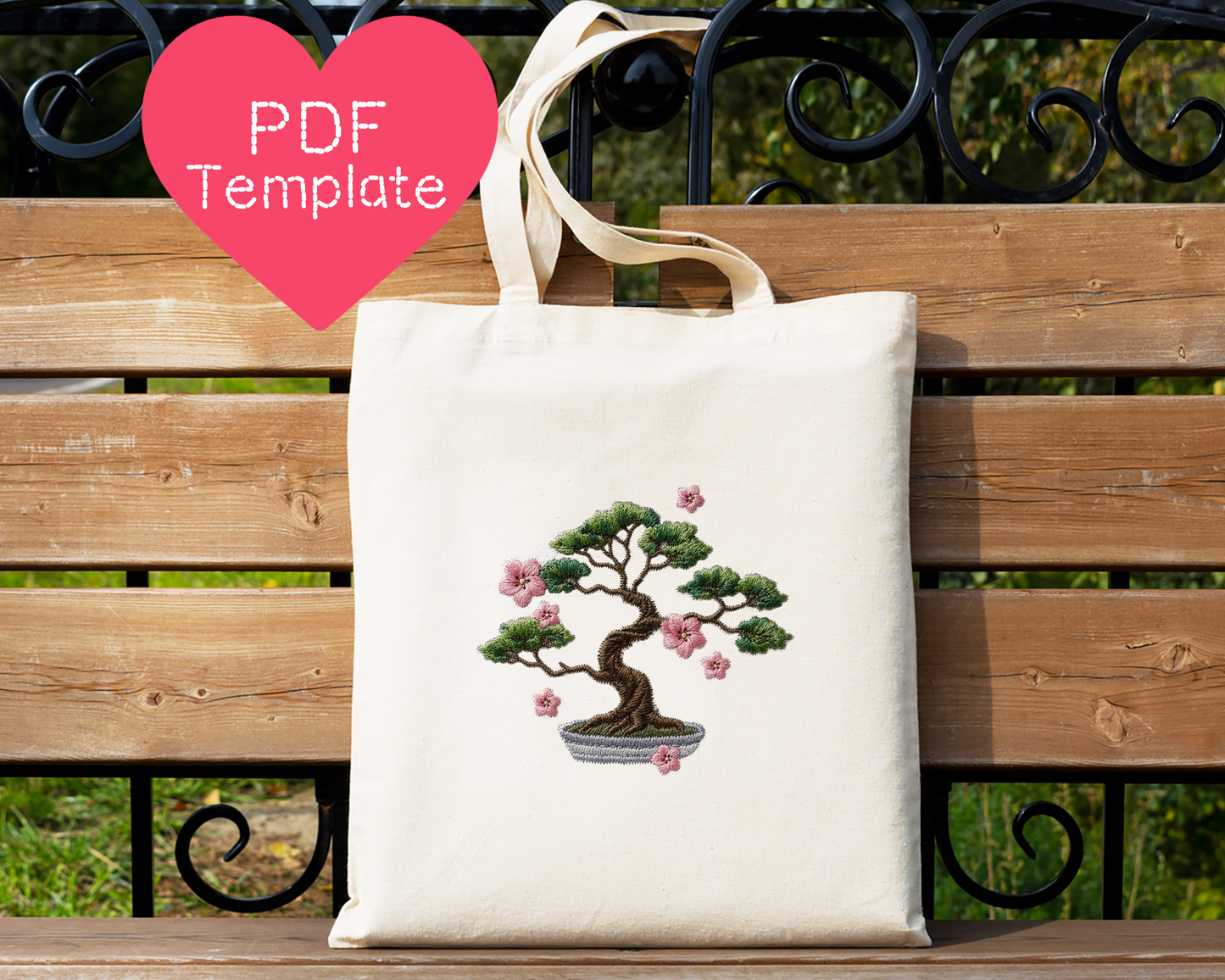 Bonsai-Baum-Stickmuster