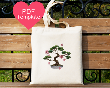 Bonsai-Baum-Stickmuster