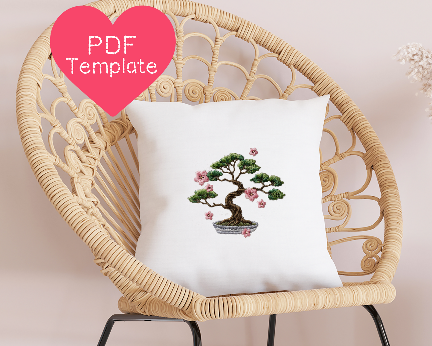 Bonsai-Baum-Stickmuster