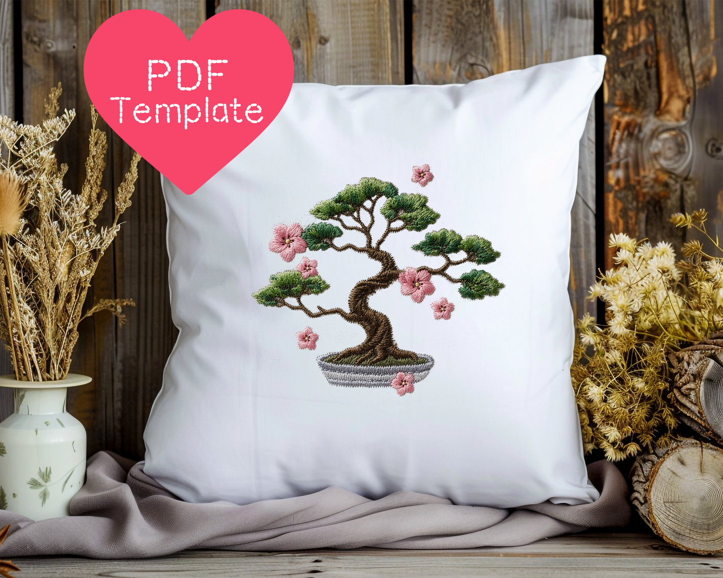 Bonsai-Baum-Stickmuster
