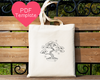 Bonsai-Baum-Stickmuster