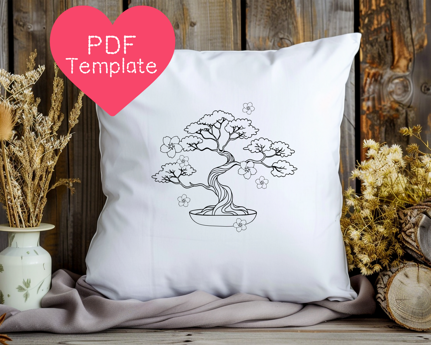 Bonsai-Baum-Stickmuster